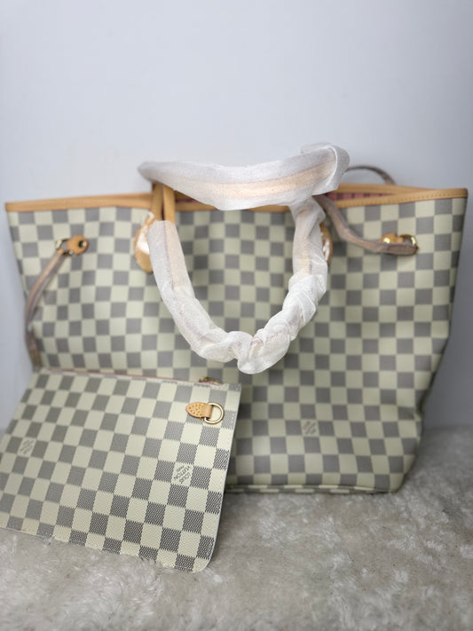 NEVER DAMIER pink piel