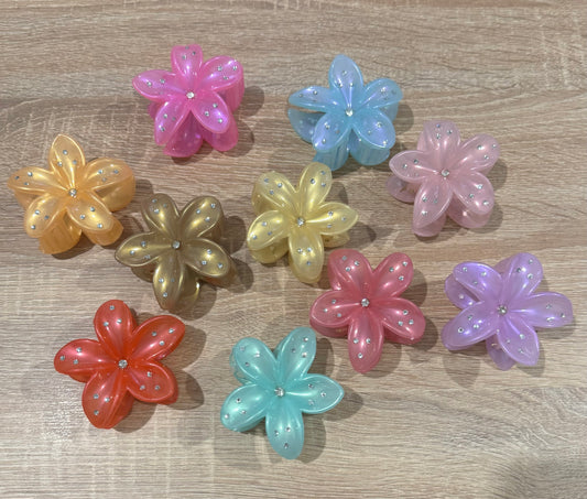 PINZA FLOR METALIZADA