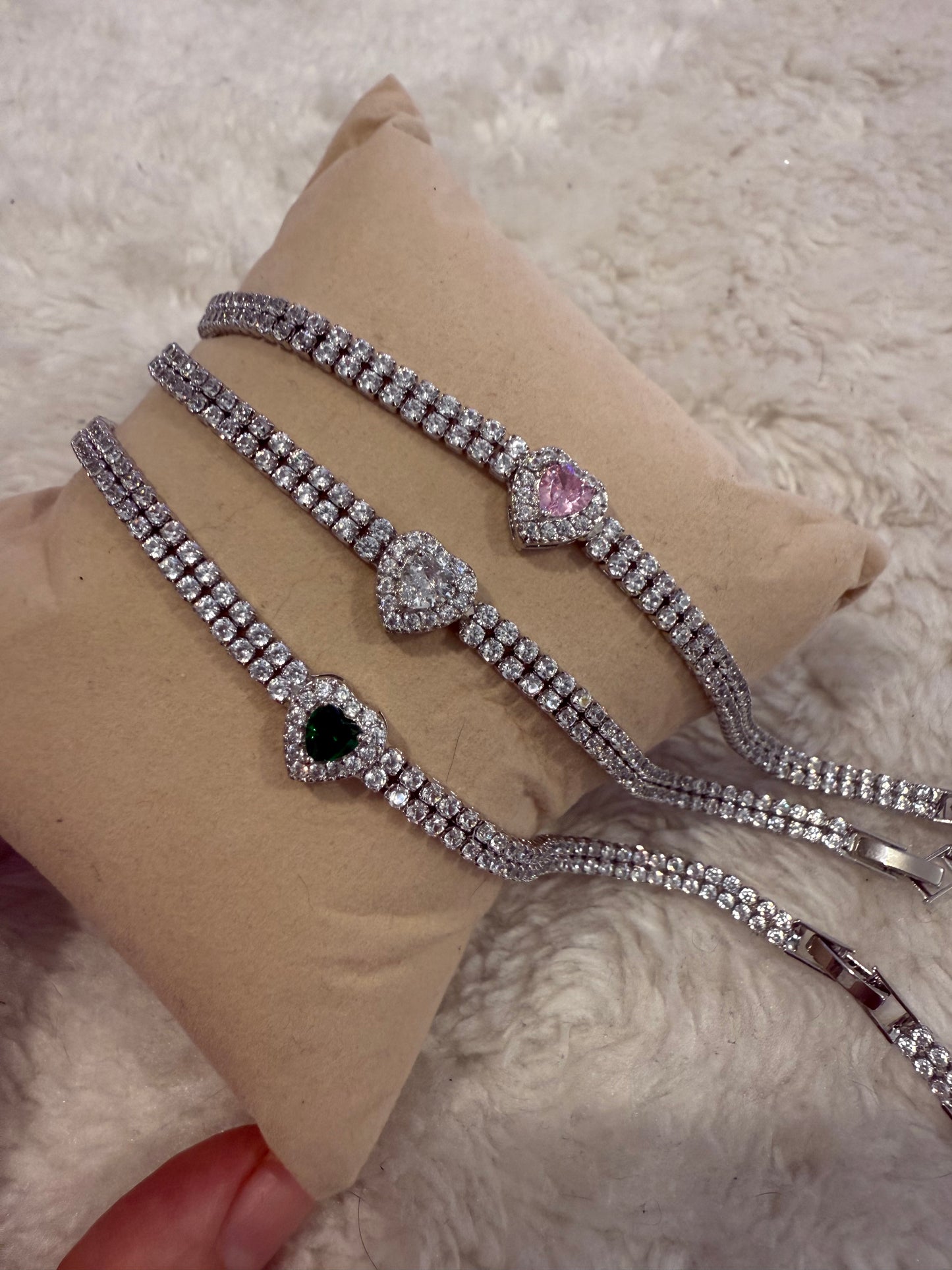 PULSERA CORAZÓN PLATA