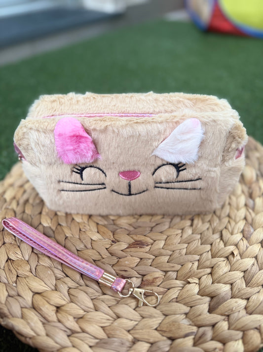 Neceser gato beige