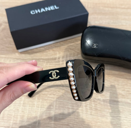 Gafas Chanel perlas negra