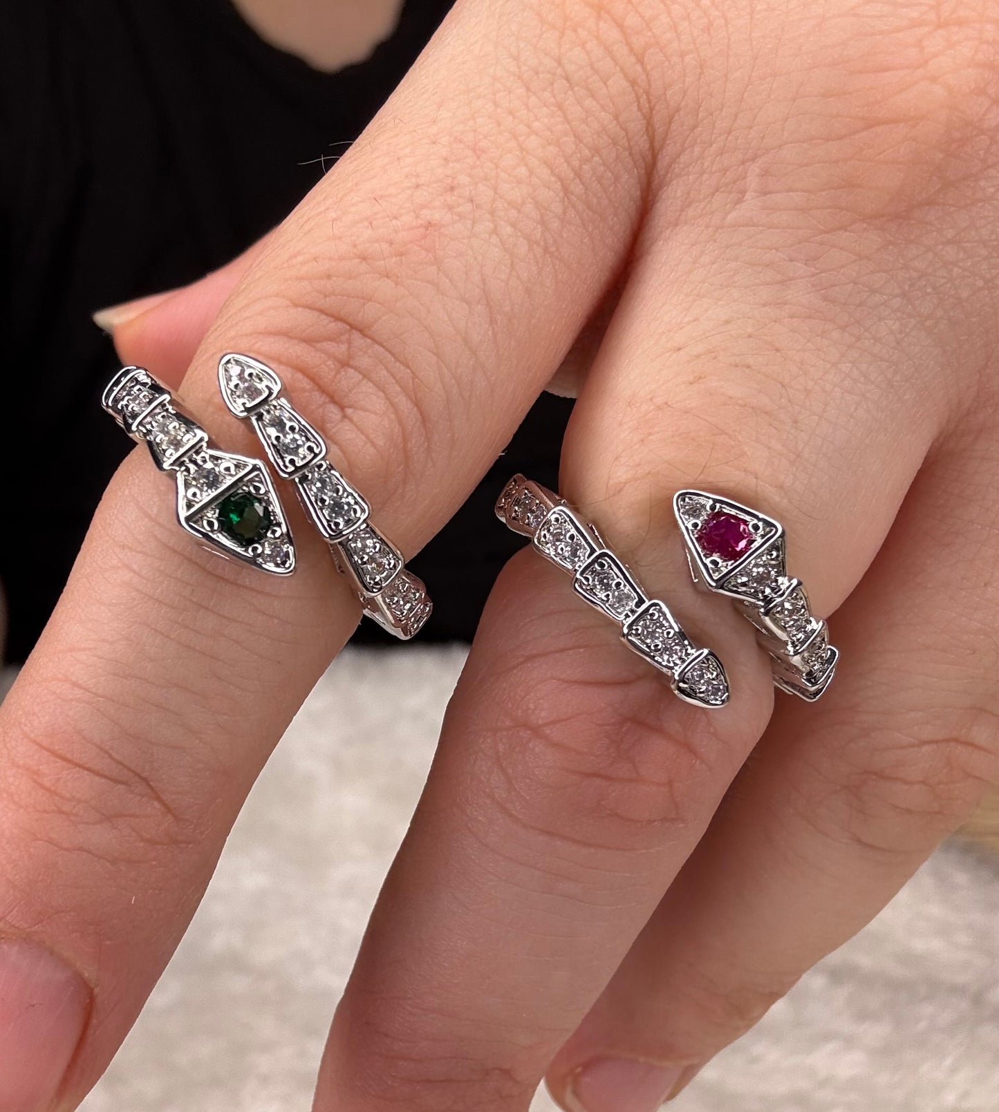 Anillo snake plata