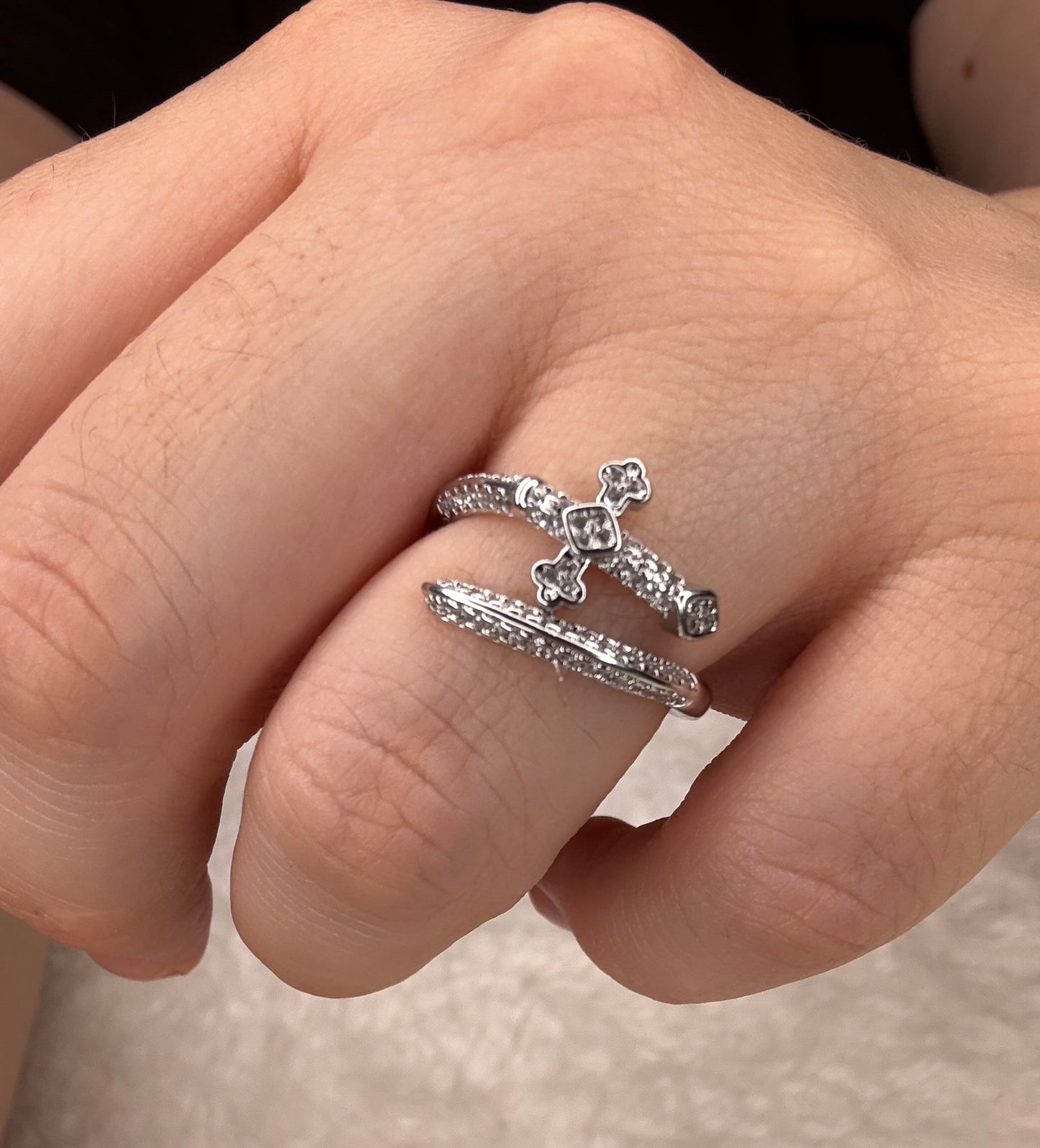 Anillo espada plata