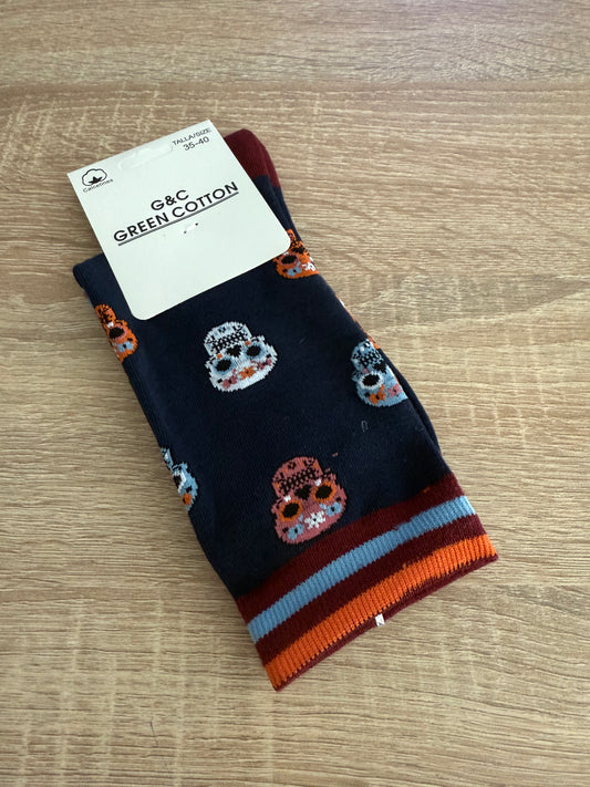 Calcetines calavera marino
